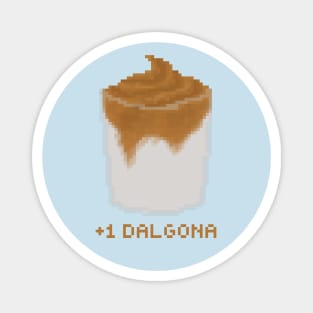 +1 Dalgona coffee pixel art Magnet